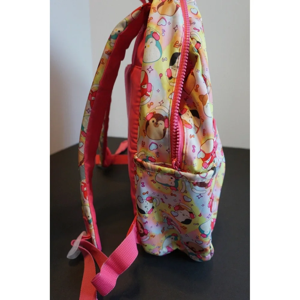Squishmallows Kids Backpack Rainbow Character Print Pink School Bag KC.1028